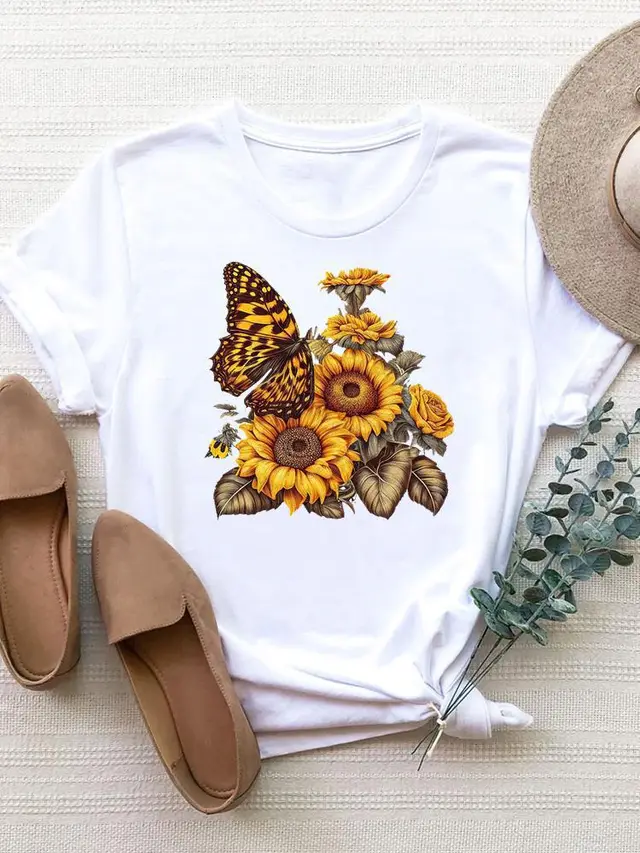 Women's Fashion Printing Short Sleeve T shirt Top 12Color - Shop at LoveMi
