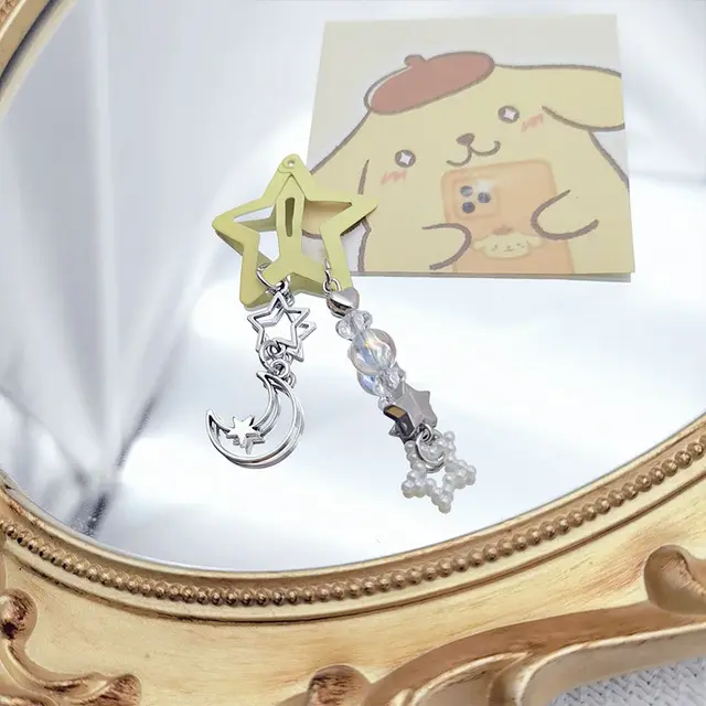 Morandi Pentagram Pendant Barrettes Bangs Flower Love Hairpin Pentagram Hairpin Yellow - Shop at LoveMi