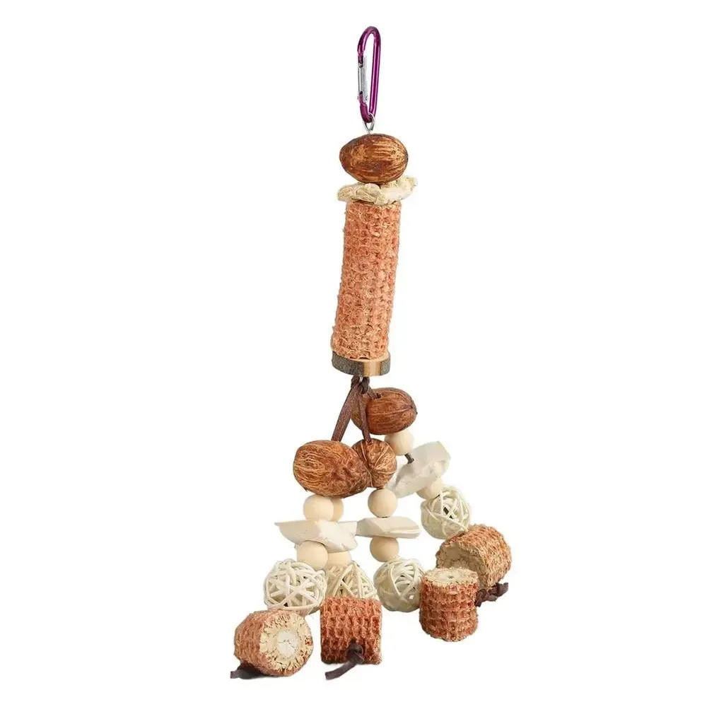 Peony Parrot Bite Cuttlebone Carambola Corncob Vine Bal String Toy Combination Opp Bag - Shop at LoveMi