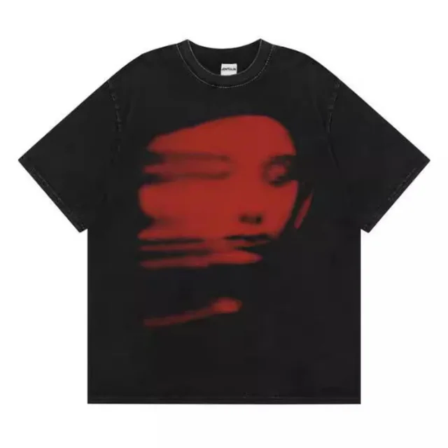 Summer Men's Harajuku T shirt Red Face 3D Printed Short sleeved Top Tkl641 - Shop at LoveMi