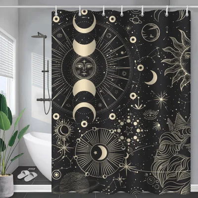 New Starry Sky Print In Picture Polyester Waterproof Shower Curtain Style4 - Shop at LoveMi