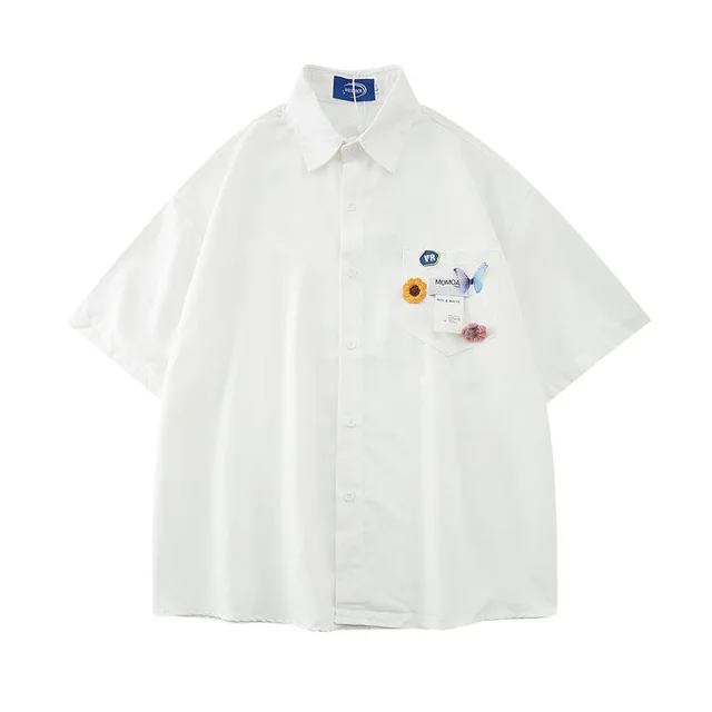 Women's Summer Letter Printed Short Sleeved Shirt White - Shop at LoveMi