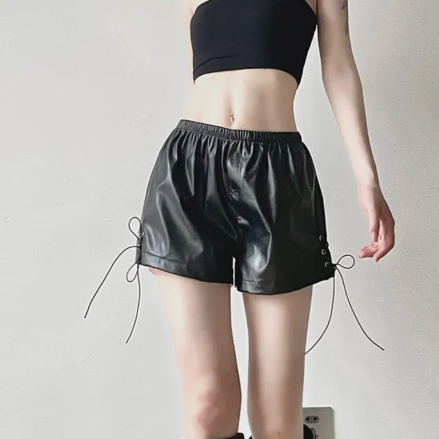 Loose All match Wide Leg Pants Casual Shorts Black - Shop at LoveMi
