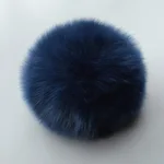 Navy Blue Fur Ball Tassel