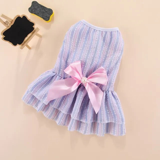 Vertical Striped Butterfly Skirt Pet Cat Dog Pink Blue - Shop at LoveMi