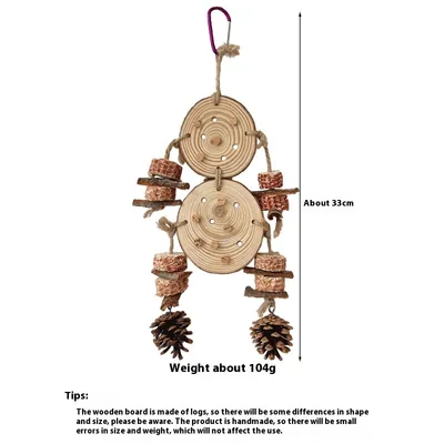 Bird Toys Tear And Relax Pineapple Decorative Pendant Corncob Bark Style - Shop at LoveMi
