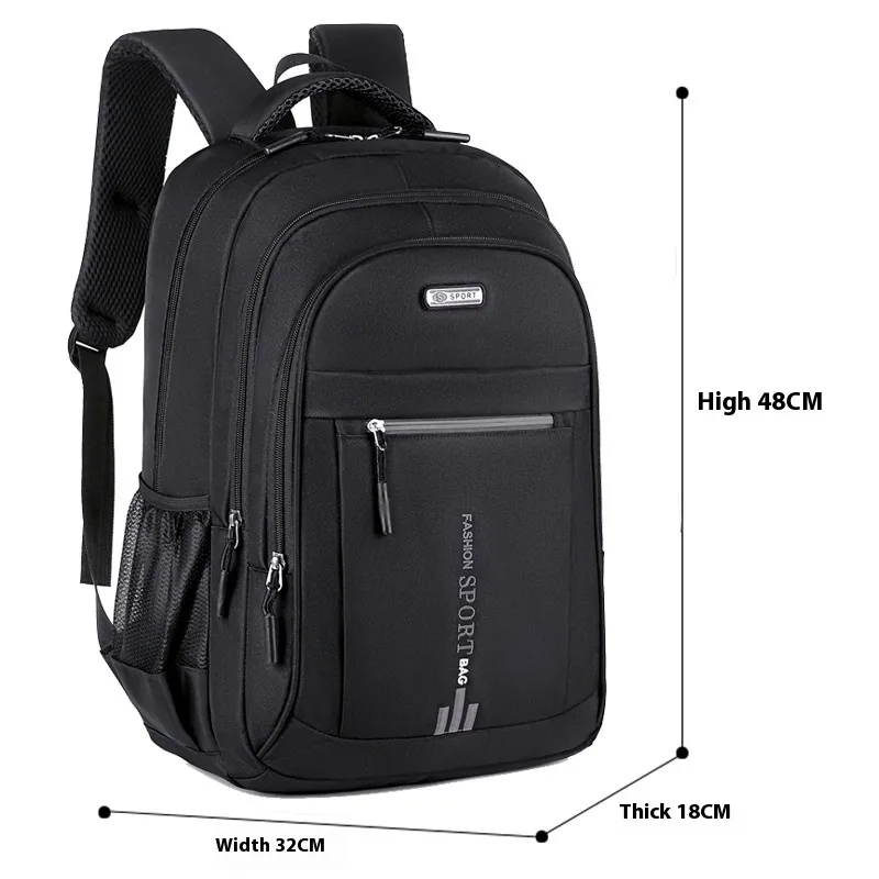 Men's Fashion Large Capacity Computer Backpack - Black