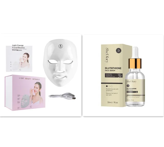 Touch Screen Seven color Light Mask LED Photon Skin Rejuvenation Set - Shop at LoveMi