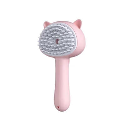 Hair Cleaning Brush With Mist Multifunctional Cat Grooming Brush Rechargeable Self Cleaning Slicker Brush For Pets Dogs & Catsb Pet Products Pink - Shop at LoveMi