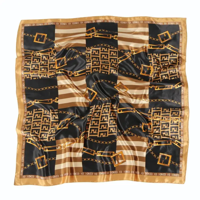 Chain Printed Scarf Women's Casual Scarf 90 90cm Satin Large Kerchief New Color Addition - Shop at LoveMi