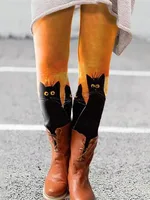 European And American Spring And Autumn New Digital Printing Fashion Leggings Trendy Yoga Pants Tights - X1-L