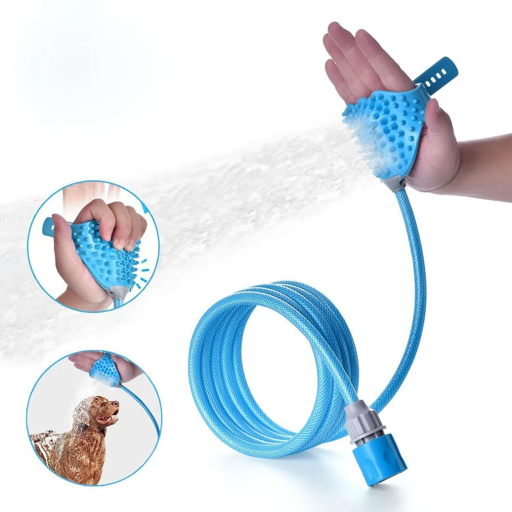 Pet Bathing Tool The Ultimate Shower Companion For Your Pet Compatible With Indoor Shower Or Outdoor Garden Hose Includes Garden Hose And Sho... Blue - Shop at LoveMi