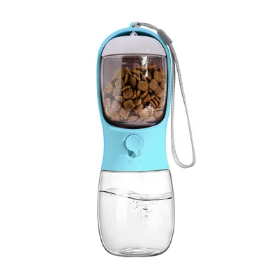 Ravel Puppy Water Bowl Dog Water Bottle With Food Container Portable Pet Dispenser Dog Stuff Accessories Items Puppy Essentials Necessities For Yor... Blue - Shop at LoveMi