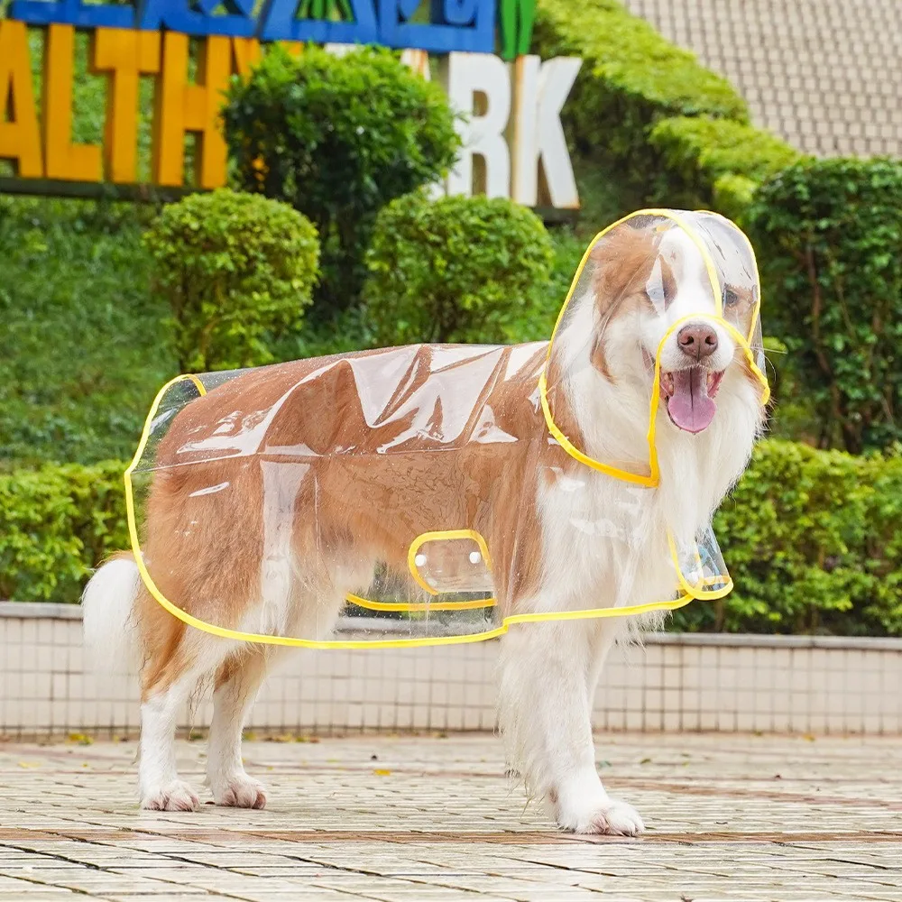 Clear Raincoat For Small Medium Dogs Pet Waterproof Clothes With Hooded Rain Jacket And Breathable Lightweight Materials Perfect For Outdoor Walkin... Yellow - Shop at LoveMi