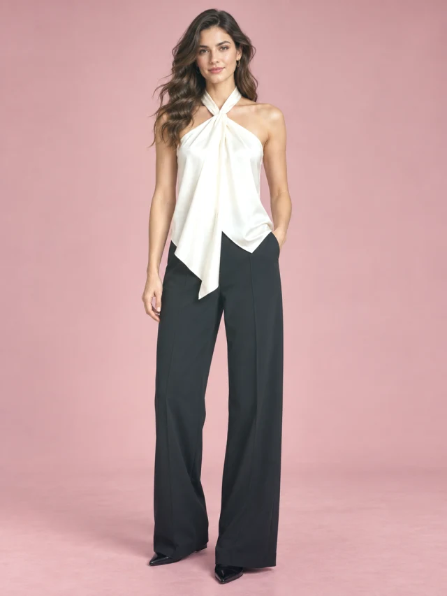 Halter Twist Tank Top White - Shop at LoveMi