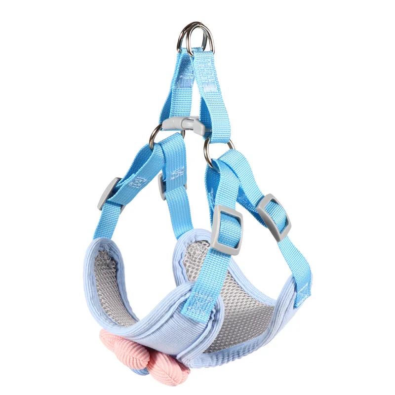 Breathable Mesh Puppy Vest Harness With Quick Release Buckle For Small Medium Large Dogs - Blue - View 1