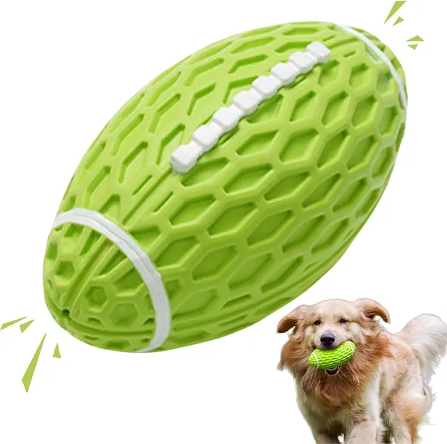 Dog Toys Durable And Squeaky Rugby Dog Toy, Perfect For Aggressive Chewers, Large Dogs, And Rough Playtime Green - Shop at LoveMi