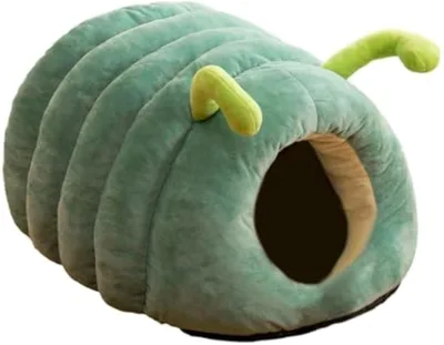 Animal Shape Cave Bed Sleeping Bed Folded Dog Nest No Deformation Hideout Kennel Pad Cat Dog House For Kitten Rabbit Green - Shop at LoveMi