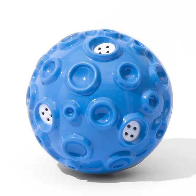 Dog Toy Ball For Aggressive Chewers Interactive Dog Ball Toy With Magical Squeaky Sound Durable Elastic Rubber Pet Chew Toys For Small Medium Large... Blue - Shop at LoveMi