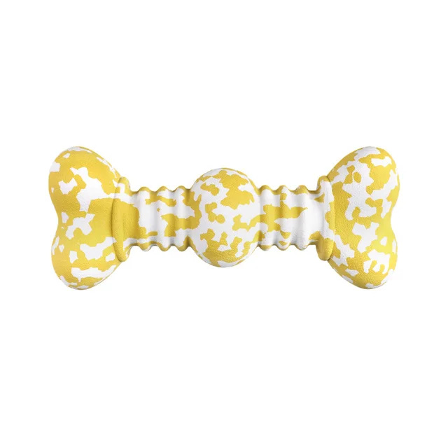 Dog Chew Toy For Aggressive Chewers Large Breed Tough Durable Dog Toys For Medium Large Dogs Indestructible Natural Rubber Bone Toys For Teething ... White Yellow - Shop at LoveMi