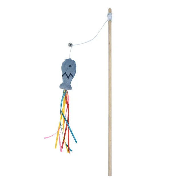 Cat Wand Toys Interactive Cat Toys With Catnip Fish Colorful Ribbons Bell For Kitty Kitten Cat Toys For Indoor Cats Cat Teaser Cat String Toy Cat A... Gray - Shop at LoveMi