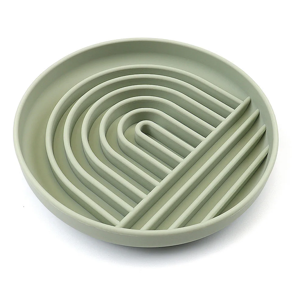 The Slowdown Bowl Silicone Slow Feeder For Dogs Puppies Slow Eating Modern Lick Mat Design Reduces Gulping Dishwasher Fit For All Breed Mealtime Ch... Mustard Green - Shop at LoveMi