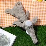 Pet Toy Plush Dog Grinding Teeth Interactive Toy Cute Animal Shape - Grey