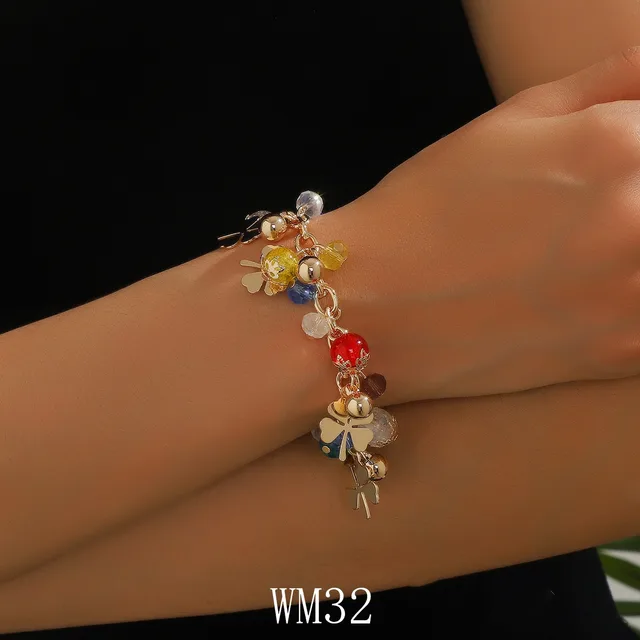 Bohemian Glass Crystal Mixed Color Multi layer Bead Bracelet Wm32 - Shop at LoveMi
