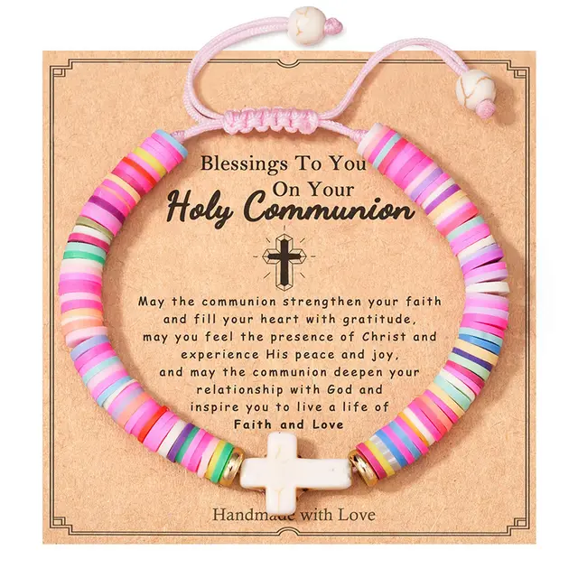 Bohemian Style Colorful Soft Ceramic Bracelet Holy Communion - Shop at LoveMi