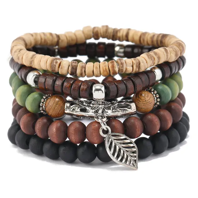 Bohemian Style Artistic Retro Multi Piece Bracelet Set Color21 - Shop at LoveMi
