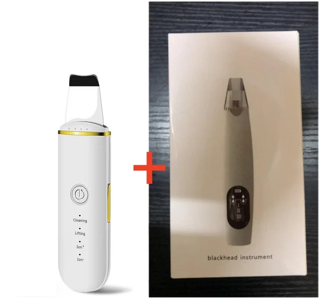 The New Ultrasonic Facial Cleanser Peeling Machine Removes Facial Blackheads White B Set - Shop at LoveMi
