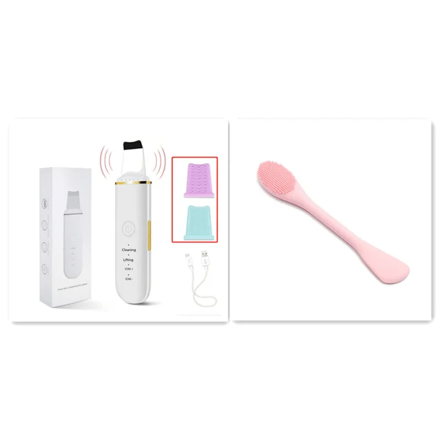 The New Ultrasonic Facial Cleanser Peeling Machine Removes Facial Blackheads - White Set2