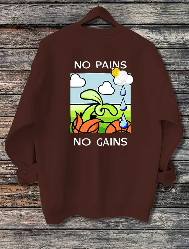 Women's Long Sleeved Printed Hoodie Brown - Shop at LoveMi