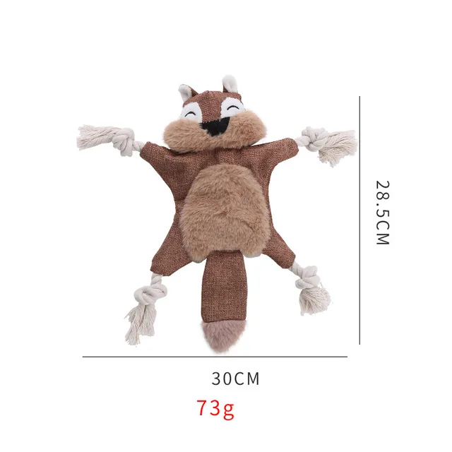Fox Dog Toy With Squeaker Stuffless Dog Toy Crinkle Hunting Dog Toy Plush Durable Dog Squeaky Toys Cotton Rope Dog Toy Throughout The Body Cute Dog... Brown - Shop at LoveMi
