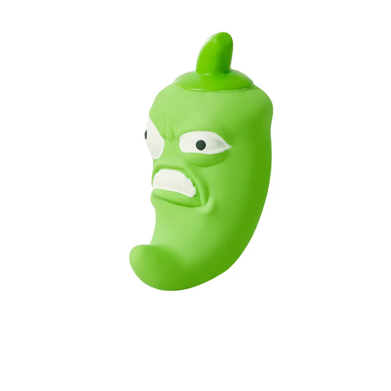 Toy With Pet Sound Bitter Melon Chili Grinding Teeth Tooth Cleaning Bite Resistance Boredom Relief Device Dog Toy - Chili