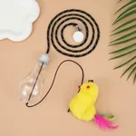 Creative Interactive Cat Toy Swinging Sound Response And Reward System Retractable Cat Teaser Toy - Yellow