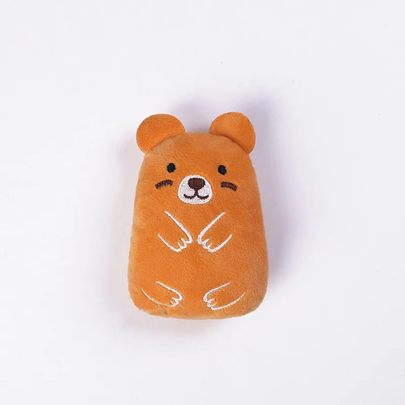 Teeth Grinding Catnip Toys Funny Interactive Plush Cat Toy Pet Kitten Chewing Vocal Toy Claws Thumb Bite Cat Mint For Cats Brown - Shop at LoveMi