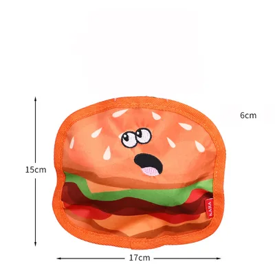 Crinkle Dog Toys Squeaky Dog Toys No Stuffing Dog Toys Durable Interactive Dog Chew Toys For Puppy Small Medium Large Dogs Hamburger Burger - Shop at LoveMi