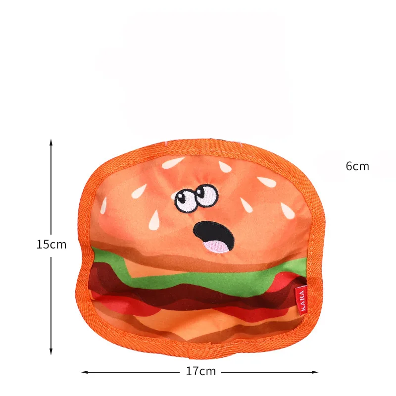 Crinkle Dog Toys Squeaky Dog Toys No Stuffing Dog Toys Durable Interactive Dog Chew Toys For Puppy Small Medium Large Dogs Hamburger Burger - Shop at LoveMi