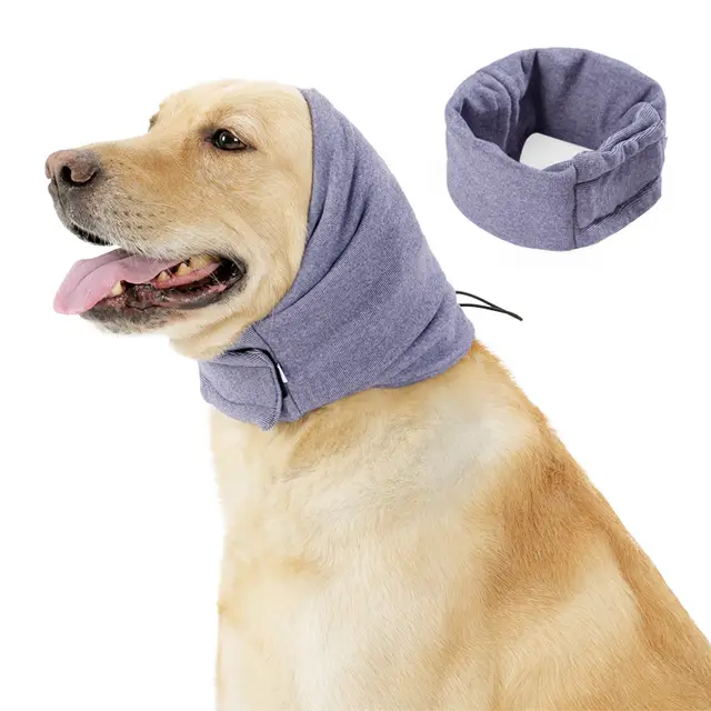 Noise Reduction Dog Hoodie Dog Head Warp Dog Calming Hoodie Hematoma Ear Wraps Head Cover Muffs For Anxiety Relief Pet Supplies Purple - Shop at LoveMi