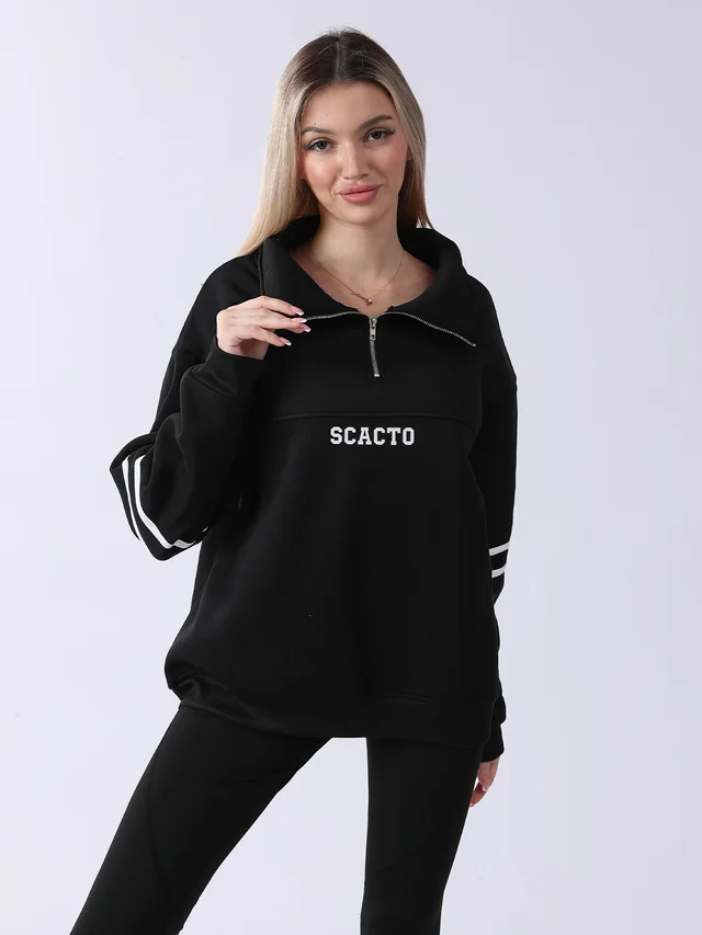 Women's Long Sleeved Sweatshirt Black - Shop at LoveMi