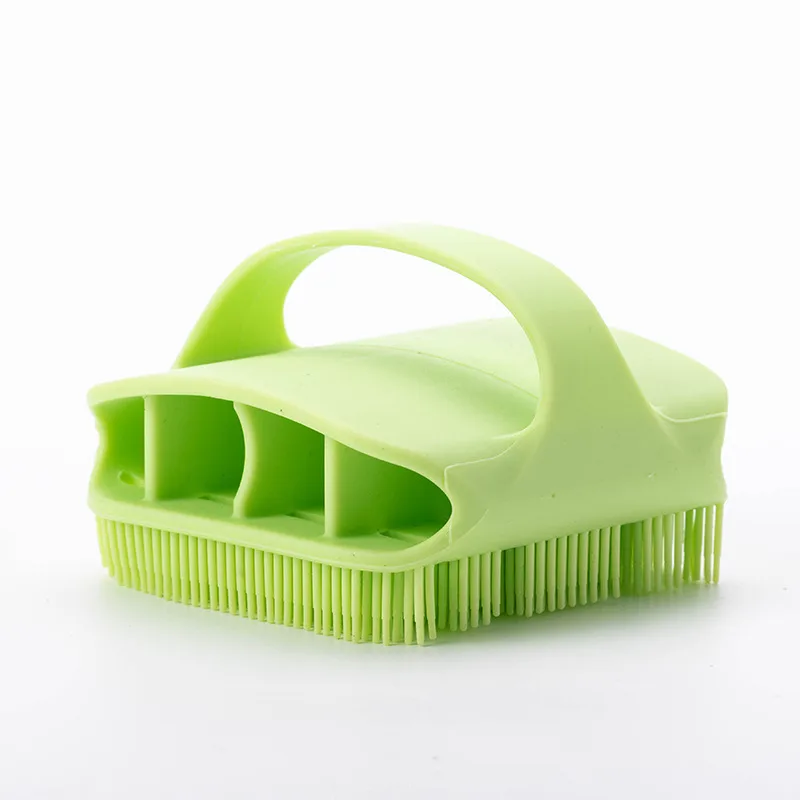 Head Massage Comb Shampoo Scrubber Washing Magic Demelant Brush Bristles Clean Hairbrush Scalp Massager Barber Hair Accessories Green - Shop at LoveMi