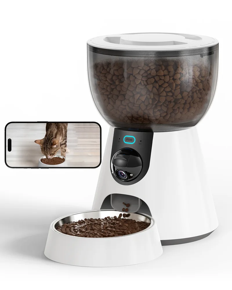 Automatic Cat Feeder With Camera, 1080P HD Video, Night Vision, 5G WiFi, 2 Way Audio, 10s Voice Recorder, Low Food & Blockage F7Ccamera Version - Shop at LoveMi