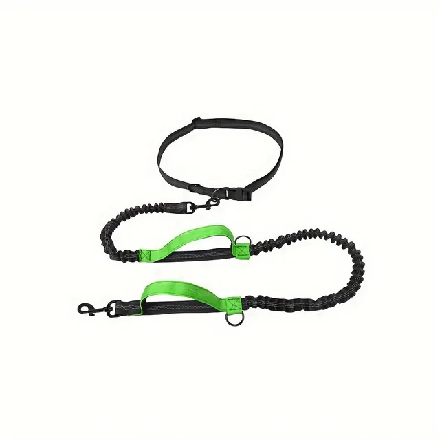 Hands Free Dog Leash For Running & Walking Durable Nylon, Adjustable Waist Belt, Ideal For Active Pets Green - Shop at LoveMi