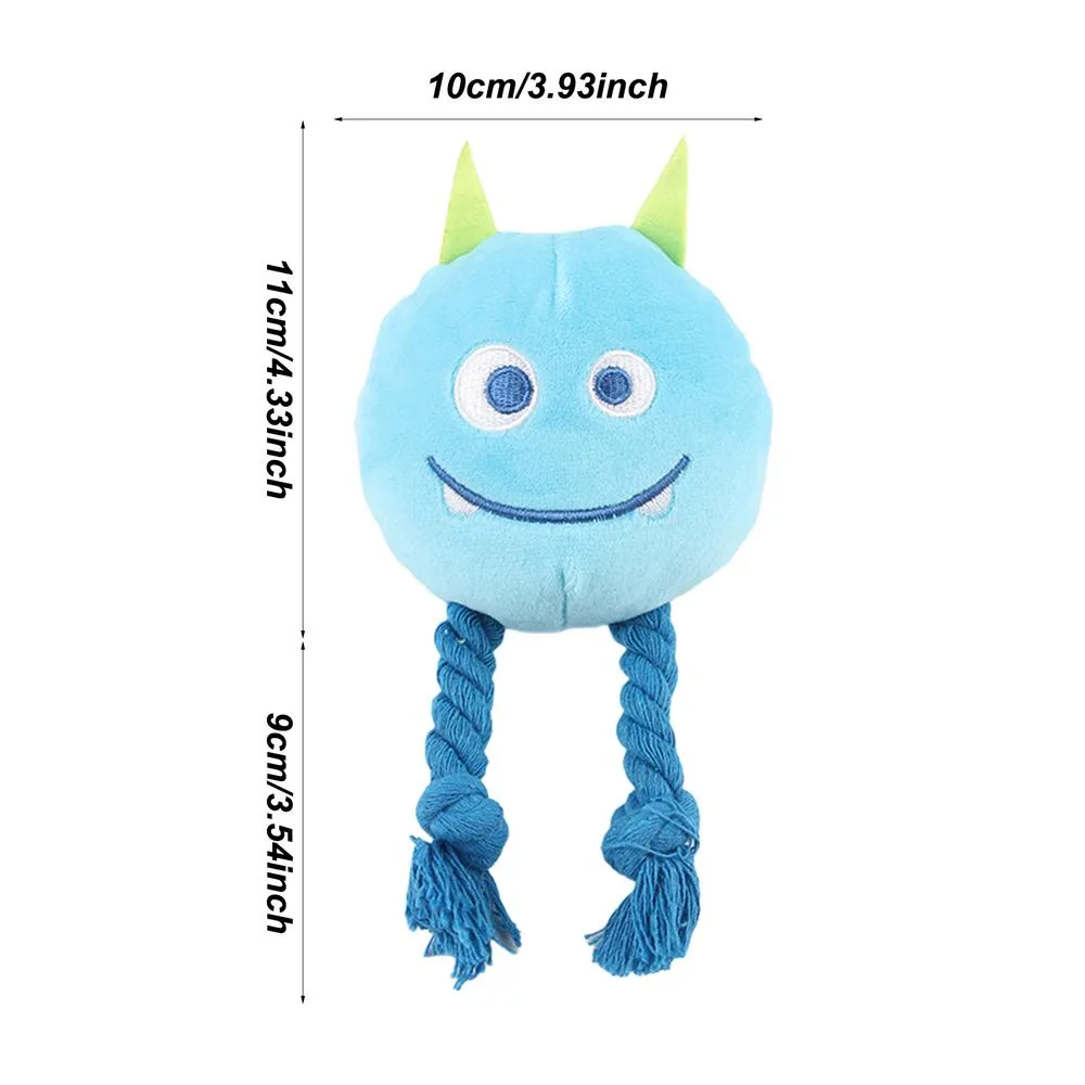Squeaky Toys For Dogs Strong Knot Design Cartoon Chewable Teething Toys Decorative Multifunctional Relaxing Supplies Dog Blue - Shop at LoveMi