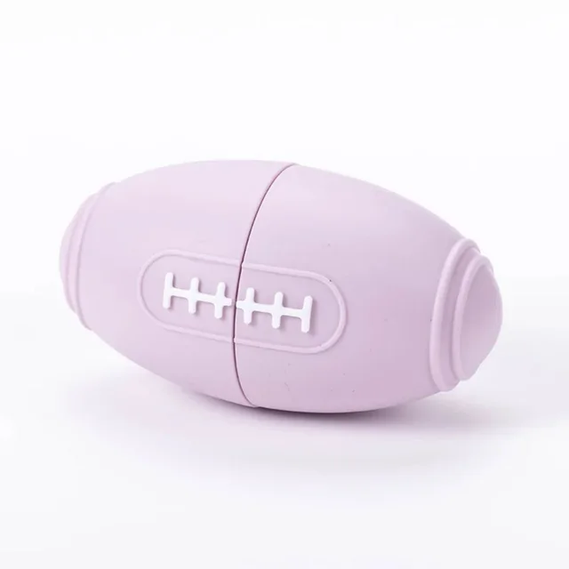 Silicone Toys For Pets Toys To Relieve Boredom For Dogs Bite Resistant Rugby Food Leaks Purple - Shop at LoveMi