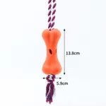Pet Porous Leaking Bone Rope Knot Toy Gnawing Teeth To Relieve Boredom Can Put Beef Strips Cheese Dog Toy - Red