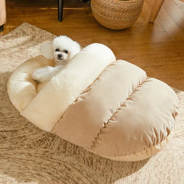 Bed For Dog And Cat Pet Bed Ultra Soft Cute Plush Slipper Cat Cave Bed Anti Slip Warm Pet House Nest Self Warming Ideal For Indoor Use Default - Shop at LoveMi