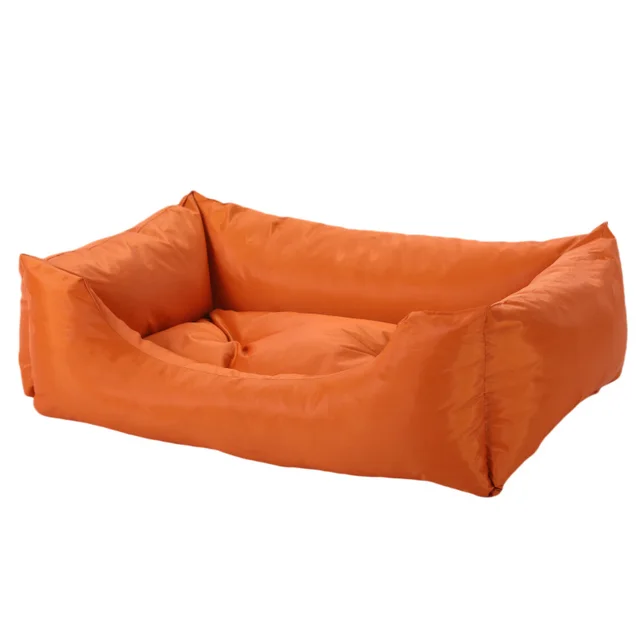 Oxford Cloth Waterproof Simple Fashion Dog Bed Puppy Sofa Cat Litter Dog Cat Accessories For Four Seasons Cat Pad Blanket Kennel Pet Supplies Orange - Shop at LoveMi