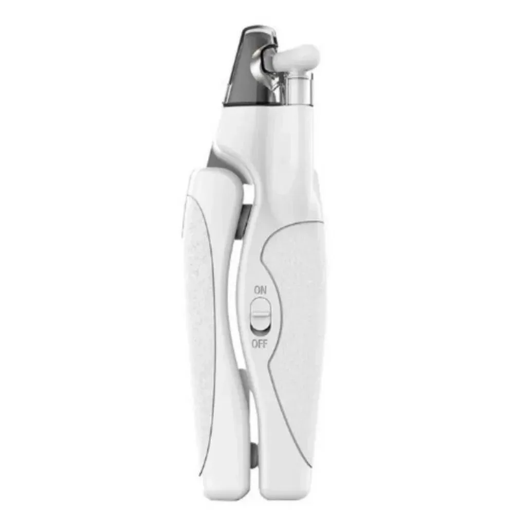 Pet Nail Clippers With Light For Dogs And Cats - Rechargeable, Easy And Safe Trimming With Precision Blades And LED Light - White
